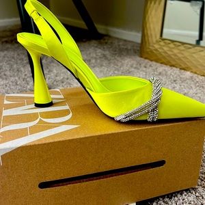 Zara Neon Slingback heels